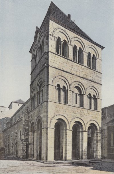 Ebreuil, Church, Northwest View by French Photographer