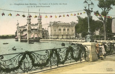 Enghien-les-Bains, The Casino, The Rose Garden by French Photographer