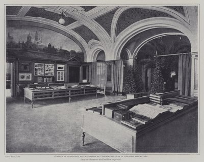 Entrance to the Grand Hall of the Exhibition of Printing and Books in the German Pavilion at the Exposition Universelle 1900, Paris by French Photographer