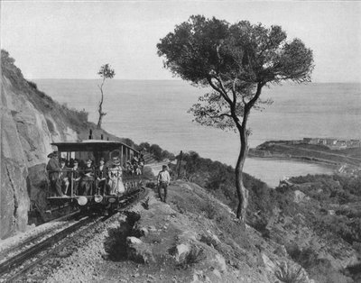 Environs of Monaco - The Rack Railway of La Turbie by French Photographer
