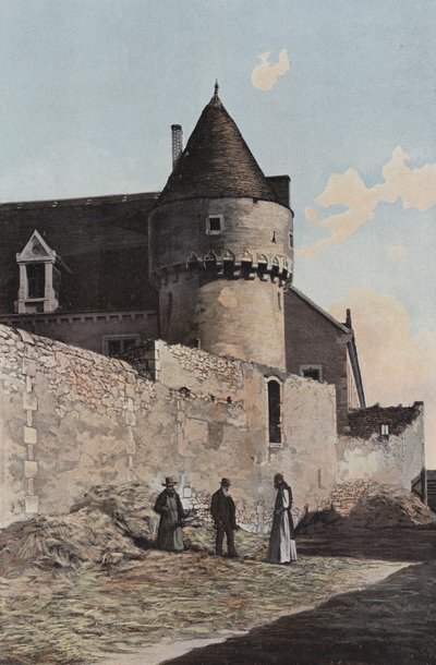 Fongombault, Corner Tower of the Monastery by French Photographer