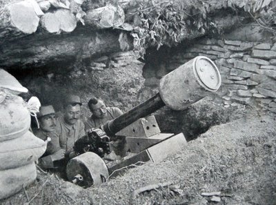 French 48 gun used to launch land mines by French Photographer