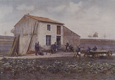French infantry on manoeuvres by French Photographer