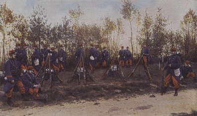 French infantry on manoeuvres by French Photographer