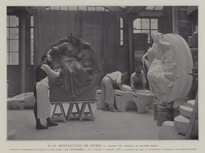 Gallery of large pieces at the Sevres porcelain factory, France by French Photographer