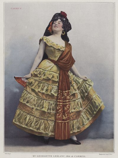Georgette Leblanc as Carmen, 1899 by French Photographer