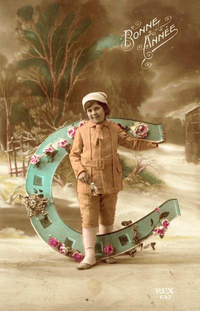 Girl with Large Horseshoe by French Photographer