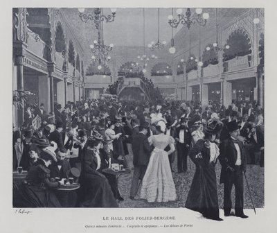 Hall of the Folies Bergere, Paris, During an Interval by French Photographer