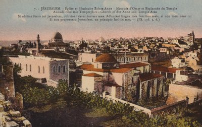 Jerusalem, Church of St Anne and Temple Area by French Photographer