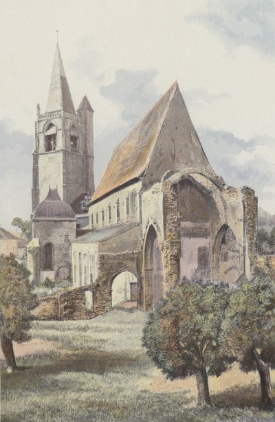 La-Benissons-Dieu, Church, Southeast View by French Photographer