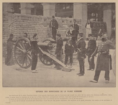 La Commune de Paris, Defense of the Barricades of Place Vendome by French Photographer