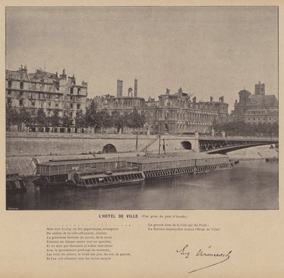 The Commune of Paris, The City Hall, View from the Pont d