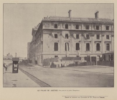 The Commune of Paris, The Palace of Justice, View from Place Dauphine by French Photographer