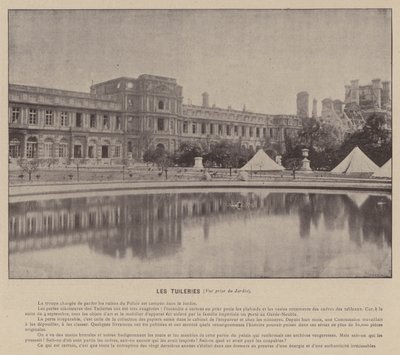 La Commune de Paris, The Tuileries, View Taken from the Garden by French Photographer