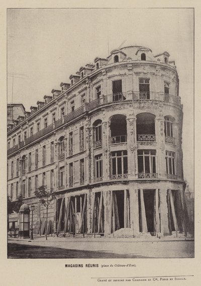 The Commune of Paris, Magasins Reunis, Place du Chateau-d
