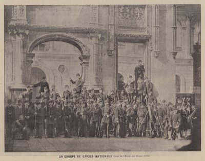 The Commune of Paris, A Group of National Guards, Courtyard of the School of Fine Arts by French Photographer