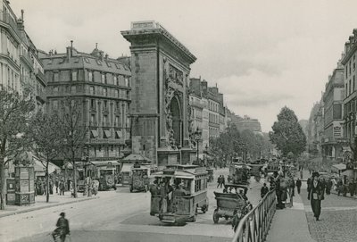The Saint-Denis Gate and the Boulevard by French Photographer
