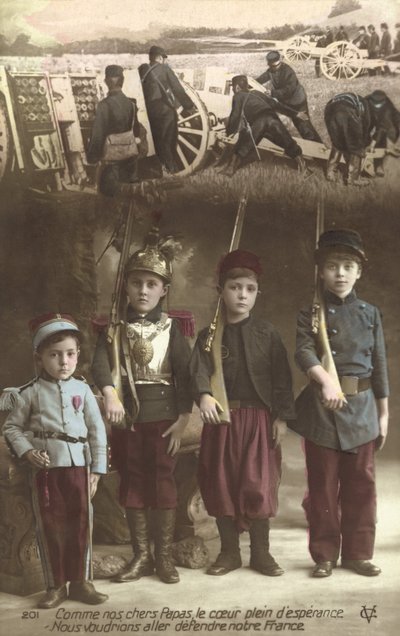 Like our dear fathers, our hearts filled with hope, we want to go and defend our France by French Photographer