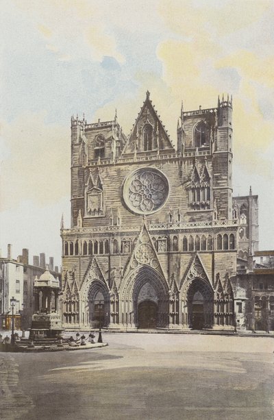 Lyon, Cathedral of St-Jean, West Facade by French Photographer