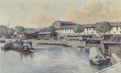 Lyon, The Saone, Water Station of Vaise by French Photographer