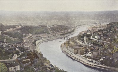 Lyon, The Saone and Pont Serin, Seen from the Heights of Fourviere by French Photographer