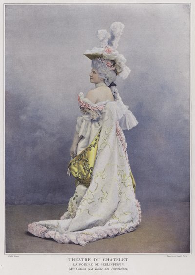 Mademoiselle Cazalis as the Queen of Porcelain in La Poudre de Perlinpinpin by French Photographer