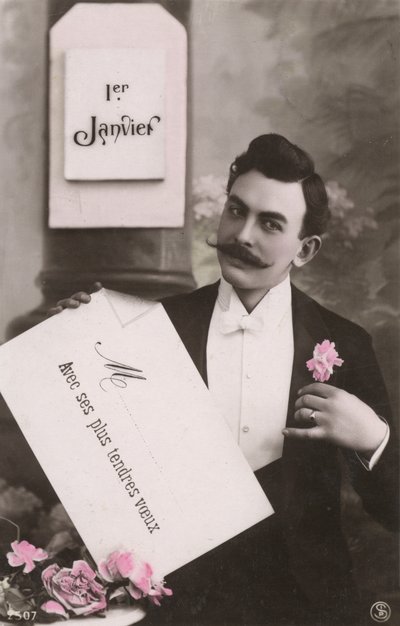 Man with a moustache by French Photographer