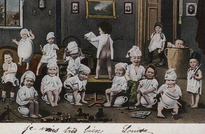 Many babies on their potties by French Photographer