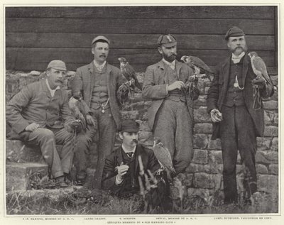 Members of the Old Hawking Club by French Photographer