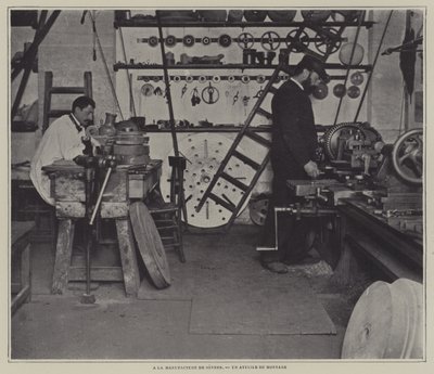Mounting Workshop at the Sevres Porcelain Factory, France by French Photographer
