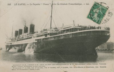 Ocean liner France, Le Havre by French Photographer