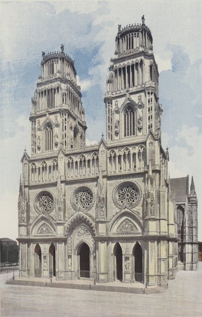 Orleans, Cathedral of the Holy Cross, Facade West by French Photographer