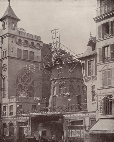 Paris: Exterior of the Moulin Rouge by French Photographer