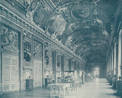 Paris: Gallery of Apollo, Louvre Museum, looking North by French Photographer