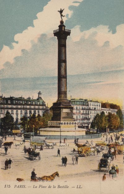Paris, The Place De La Bastille by French Photographer