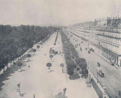 Paris: Rue de Rivoli and Terrace of the Tuileries Garden by French Photographer