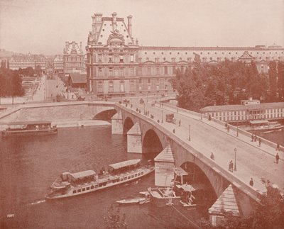Paris: The Pont Royal and Louvre by French Photographer
