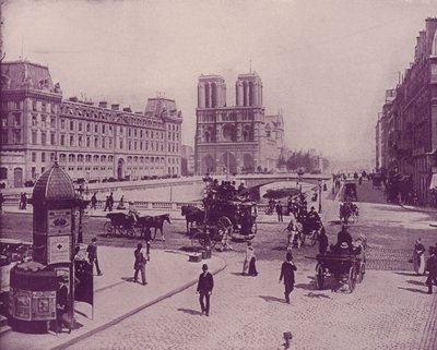 Paris: The Pont St Michel and Notre Dame by French Photographer