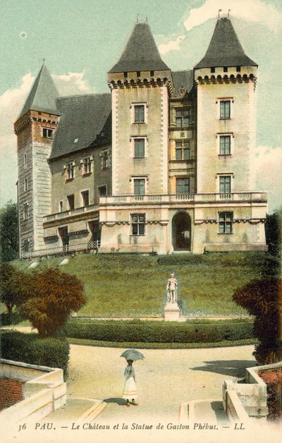 Pau, The Castle, The Statue of Gaston Phoebus by French Photographer