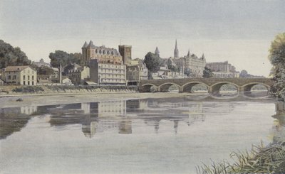 Pau, General View from the Left Bank of the Gave by French Photographer