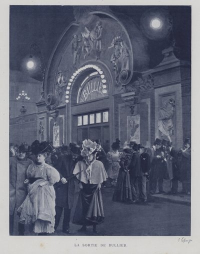 People exiting the Bal Bullier, Paris by French Photographer