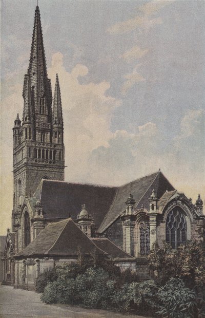Ploaré, Church, Apse Side by French Photographer