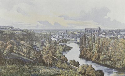Poitiers, General View, from the Hills of the Left Bank of the Clain by French Photographer