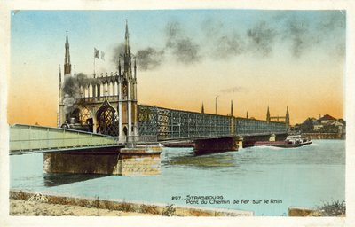 Railway bridge over the Rhine, Strasbourg by French Photographer