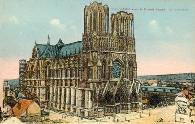 Rheims, Cathedral, before WW1 by French Photographer
