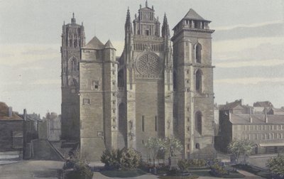 Rodez, Cathedral, West Facade by French Photographer