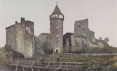 Roffiac, Church and Turret of the Old Castle, SW View by French Photographer