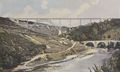Ruins, Garabit Viaduct, Above the Truyere Valley by French Photographer