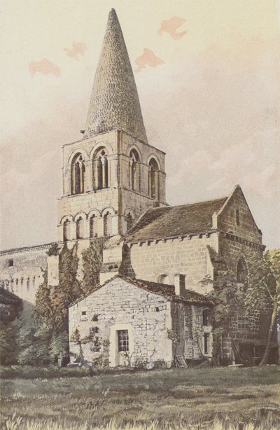 Saint-Estephe, Church, Bell Tower and Apse by French Photographer
