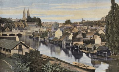 Saint-Lo, General View from the Banks of the Vire by French Photographer